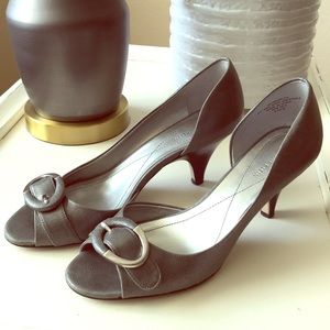 Peep Toe Gray Shoes